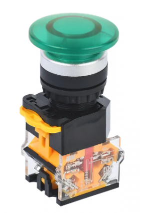 Фотография товара 'IEK Кнопка D8-11M "Грибок" d=22мм 1з+1р зеленая BBG30-11M-3-22-K06'