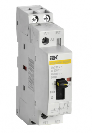 Фотография товара 'IEK Контактор модульный с ручным управлением КМ20-20МР AC KARAT MKK12-20-20'