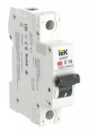 Фотография товара 'IEK ARMAT Автоматический выключатель M06N-DC 1P C 16А AR-M06N-1-C016DC'