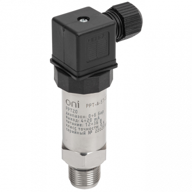 Фотография товара 'IEK PPT-A-ST-006-4-20-3-2 Преобр. давл. PPT20 0,5% 0-6Бар 4-20мА M20 DIN43650 ONI'