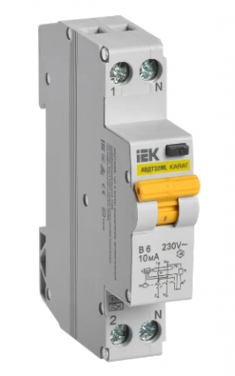 Фотография товара 'IEK Выключатель автоматический дифференциального тока АВДТ32ML тип A В6 10мА KARAT, MVD12-1-006-B-010-A'