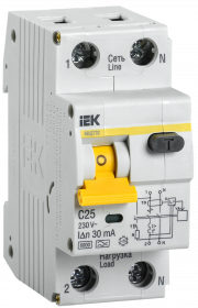 Фотография товара 'IEK Автоматический выключатель дифференциального тока АВДТ32 C25, MAD22-5-025-C-30'