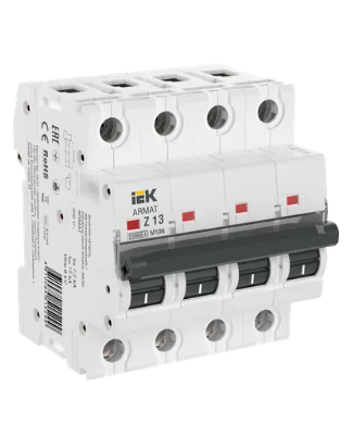 Фотография товара 'IEK ARMAT Автоматический выключатель M10N 4P Z 13А AR-M10N-4-Z013'