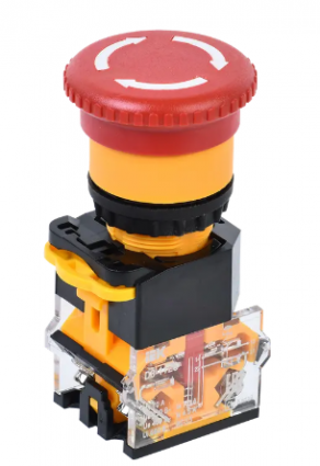 Фотография товара 'IEK Кнопка D8-11ZS "Грибок" d=22мм 1з+1р поворотная с фиксацией красная BBG30-11ZS-3-23-K04'