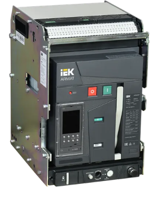 Фотография товара 'IEK ARMAT Воздушный автоматический выключатель выдвижного исполнения 3P типоразмер A 55кА 1600А AR-ACB-3VA-055-1600A-TDCF'