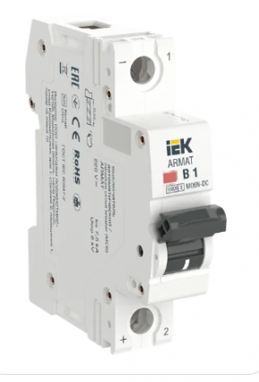 Фотография товара 'IEK ARMAT Автоматический выключатель M06N-DC 1P B 1А AR-M06N-1-B001DC'