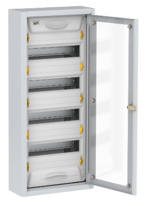 Фотография товара 'IEK TITAN 5 Корпус металлический ЩРн-48 прозрачная дверь IP31 УХЛ3 MKM16-N-048-31-Z-U'