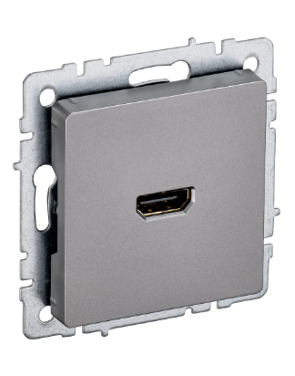 Фотография товара 'IEK BRITE Розетка HDMI РHDMI-0-БрС сталь BR-H10-K46'