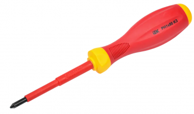 Фотография товара 'IEK ARMA2L 3 Отвертка диэлектрическая PH1х80 K3 A2L3-SC30-K3-PH-10-080'