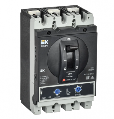 Фотография товара 'IEK ARMAT Автоматический выключатель в литом корпусе 3P типоразмер G 85кА 250А AR-MCCB-3G-085-0250A-ATUC'