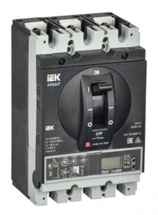 Фотография товара 'IEK ARMAT Автоматический выключатель в литом корпусе 3P типоразмер H 150кА 250А AR-MCCB-3H-150-0250A-ELPC'