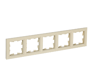 Фотография товара 'IEK BRITE Рамка 5-местная РУ-5-БрКр бежевый BR-M52-K10'
