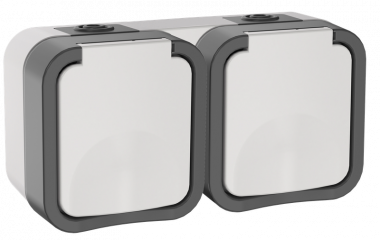 Фотография товара 'IEK TS-R26-16-55-G-K41 TORS Розетка 2-я с з/к кр. гориз. 16А IP55 TS222'