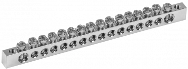 Фотография товара 'IEK Шина PEN "земля-ноль" 6х9мм 16/2 Ni, YNN11-16-100-N'