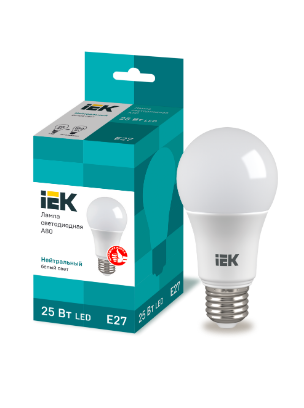 Фотография товара 'IEK Лампа светодиодная A80 шар 25Вт 230В 4000К E27 LLE-A80-25-230-40-E27'
