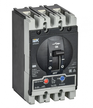 Фотография товара 'IEK ARMAT Автоматический выключатель в литом корпусе 3P типоразмер S 35кА 32А AR-MCCB-3S-035-0032A-ATUC'