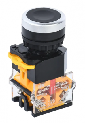 Фотография товара 'IEK Кнопка управления D8-11 d=22мм 1з+1р черная BBT30-11-3-22-K02'