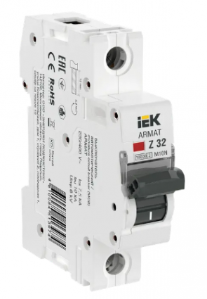 Фотография товара 'IEK ARMAT Автоматический выключатель M10N 1P Z 32А AR-M10N-1-Z032'