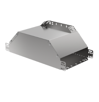 Фотография товара 'IEK Ответвитель Т-образный вертикальный вверх боковой 100х300 HDZ CLM50D-OVVB-100-300-HDZ'