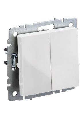 Фотография товара 'IEK BRITE Выключатель 2-клавишный 10А ВС10-2-0-БрБ белый BR-V20-0-10-K01'
