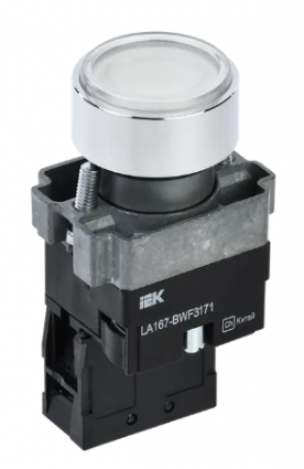 Фотография товара 'IEK Кнопка управления LA167-BWF3171 d=22мм RC 1з с подсветкой BBT20-BWF3171-1-12-67-K01'
