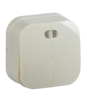 Фотография товара 'IEK Выключатель 2-клавишный для открытой установки с индикацией ВС20-2-1-ХК 10А GLORY кремовый EVH21-K33-10'