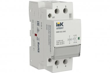 Фотография товара 'IEK AR-KMR20-063-20-024 ARMAT Контактор модульный KMR 63А 24В AC/DC 2НО'