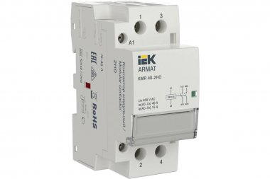 Фотография товара 'IEK AR-KMR10-040-20-230 ARMAT Контактор модульный KMR 40А 230В AC 2НО'
