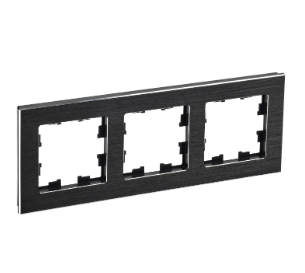 Фотография товара 'IEK BRITE Рамка 3 -местная РУ-3-1-БрЧ металл черный BR-M32-M-K02'