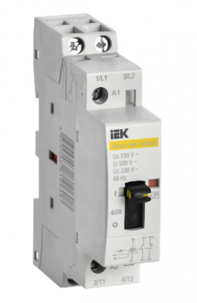 Фотография товара 'IEK Контактор модульный с ручным управлением КМ20-11МР AC KARAT MKK12-20-11'