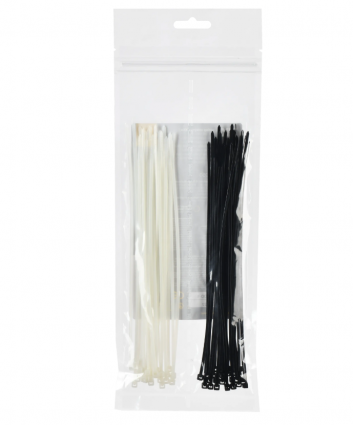 Фотография товара 'IEK Набор хомутов 2,5х200 (25 белых; 25 черных) (50шт/упак) UNH35-N03-050'