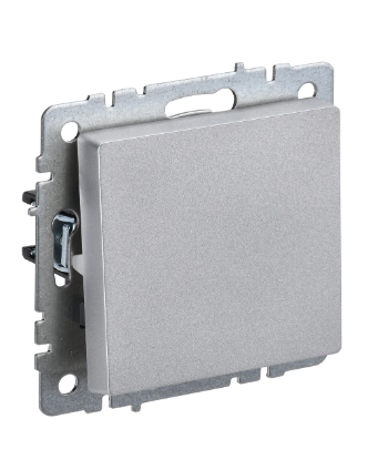 Фотография товара 'IEK BRITE Выключатель 1-клавишный перекрестный 10А ВС10-1-3-БрА алюминий BR-V13-0-10-K47'