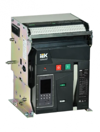 Фотография товара 'IEK ARMAT Воздушный автоматический выключатель стационарного исполнения 3P типоразмер B 85кА 630А AR-ACB-3FB-085-0630A-TDCF'