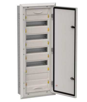 Фотография товара 'IEK TITAN 5 Корпус металлический ЩРв-60 (1х60) 880х365х130мм IP31 серый (одна дверь) TI5-50-V-060-31-7035'