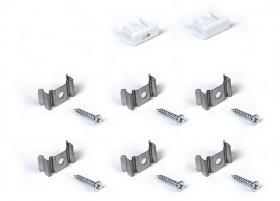 Фотография товара 'IEK Набор для монтажа накладного прямоугольного профиля для светодиодной ленты 1607, LSADD1607-SET2-N1-04'