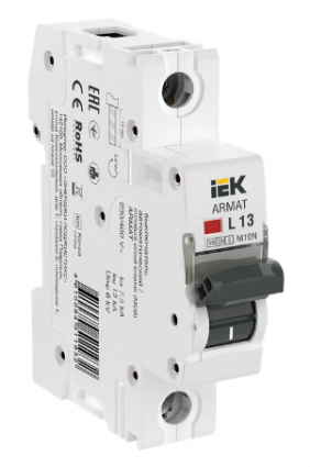 Фотография товара 'IEK ARMAT Автоматический выключатель M10N 1P L 13А AR-M10N-1-L013'
