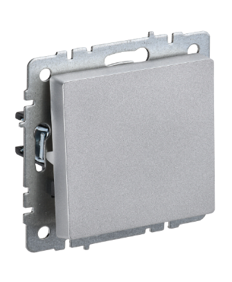 Фотография товара 'IEK BRITE Выключатель 1-клавишный проходной 10А ВС10-1-6-БрА алюминий BR-V12-0-10-K47'