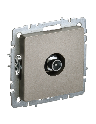 Фотография товара 'IEK BRITE Розетка TV проходная РТВ10-0-БрШ шампань BR-A10-P-K37'