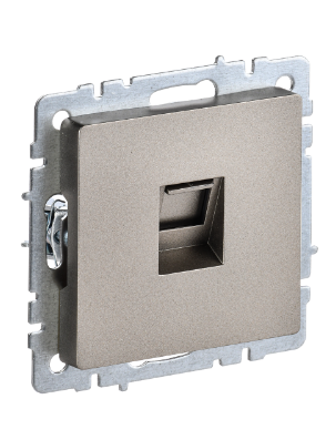 Фотография товара 'IEK BRITE Розетка компьютерная RJ45 кат.5E РК10-БрШ шампань BR-K10-1-K37'