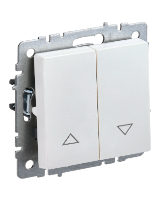 Фотография товара 'IEK BRITE Выключатель жалюзи 10А ВС10-1-5-БрЖ жемчуг BR-V15-0-10-K36'