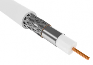 Фотография товара 'IEK Кабель коаксиальный RG59 CCS 75Ом FPE PVC белый (300м), CC1-R5F1-111-300-G'