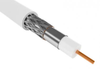 Фотография товара 'IEK Кабель коаксиальный RG6 CCS 75Ом FPE PVC белый (300м), CC1-R6F1-111-300-G'