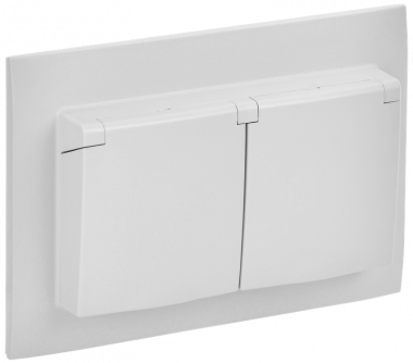 Фотография товара 'IEK SK-R26-16-44-K01-F SKANDY Роз. 2-я с кр. 16А в сб IP44 SK-R12W'