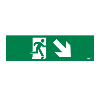 Фотография товара 'IEK Этикетка самоклеящаяся 310х90мм "Фигура/стрелка вниз вправо" LPC10-1-31-09-FVNNAPR'