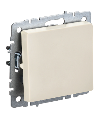 Фотография товара 'IEK BRITE Выключатель 1-клавишный 10А ВС10-1-0-БрКр бежевый BR-V10-0-10-K10'
