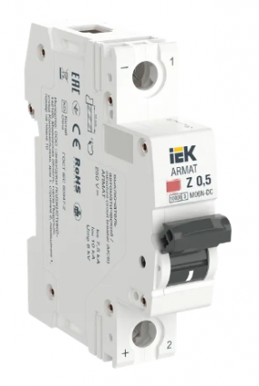 Фотография товара 'IEK ARMAT Автоматический выключатель M06N-DC 1P Z 0,5А, AR-M06N-1-Z0D5DC'