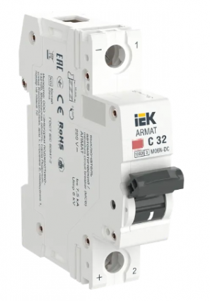 Фотография товара 'IEK ARMAT Автоматический выключатель M06N-DC 1P C 32А AR-M06N-1-C032DC'