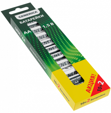 Фотография товара 'IEK ABT-LR06-ST-B12-G Батарейка щелоч. Alkaline LR06/AA'
