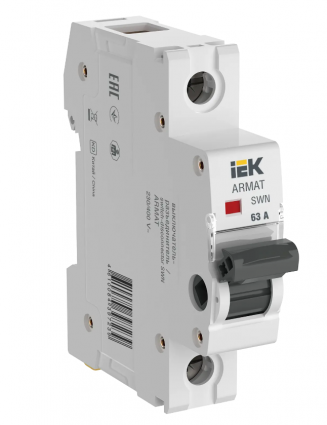 Фотография товара 'IEK ARMAT Выключатель-разъединитель SWN 1P 63А AR-SWN-1-063'