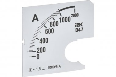Фотография товара 'IEK IPA10D-SC-1000 Шкала смен. для амперметра Э47 1000/5А-1,5 72х72мм'